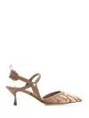 Fendi Colibrì Lite Slingbacks In Ff Fabric In Brown