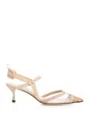 Fendi Colibri Lite Slingback In Pink Ff Mesh Women