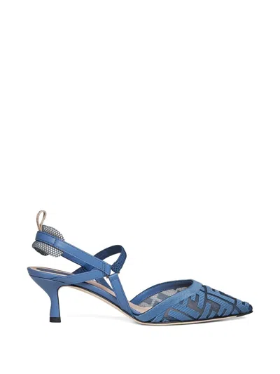 Fendi Colibrì Lite Pumps With Ff Embroidery In Blue