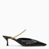 FENDI COLIBRI LITE SABOT WITH HEEL IN BLACK LEATHER