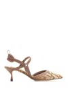 Fendi Colibrì Lite Slingbacks In Ff Fabric In Brown