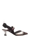 Fendi Colibri Runway Mesh Ff Slingback Pumps In Multi