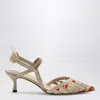 Fendi Colibri Lite Slingback In Beige Ff Mesh Women In Brown