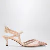 Fendi Colibri Lite Slingback In Pink Ff Mesh Women
