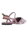 Fendi Pointed Flat Sandals In Purple