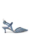 Fendi Mesh Slingbacks In Multi