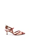 Fendi Colibri Ff Mesh Slingback Kitten-heel Pumps In Brown