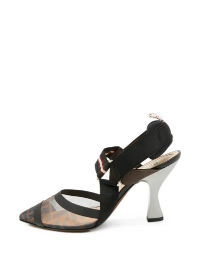 Pre-owned Fendi Colibri Mesh Pumps In Black