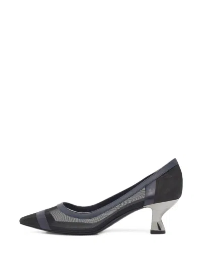 Pre-owned Fendi Colibri Mesh Pumps In Black