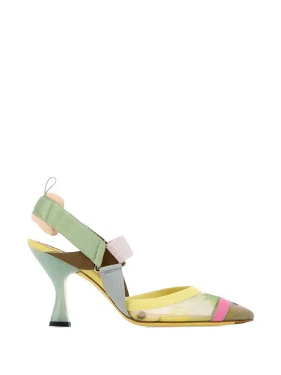 Fendi Colibri Mesh Pumps In Multi