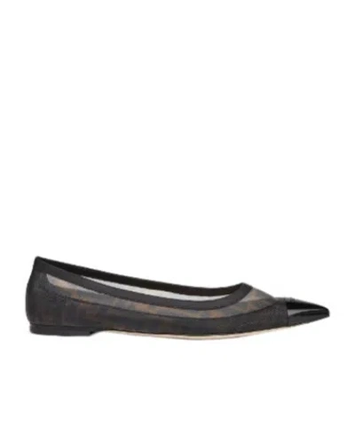 FENDI FENDI FF MESH BALLET FLATS