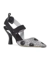 Fendi Colibri Pointed High-heeled Sandals In Black
