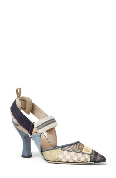 Fendi Colibri Pointed Toe Slingback Pump