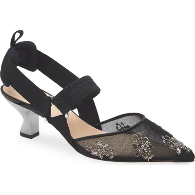 Fendi Colibri Pointed Toe Slingback Pump