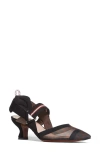 Fendi Tech Mesh Hummingbird Slingbacks Shoes In Blue