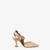 Fendi Colibri Rete Ricam.rafia Ff In Neutral