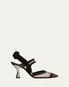 Fendi Heels In Tab.m+n.bd.cr+ne Mil