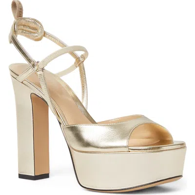 Fendi Colibri Slingback Platform Sandal In Gold