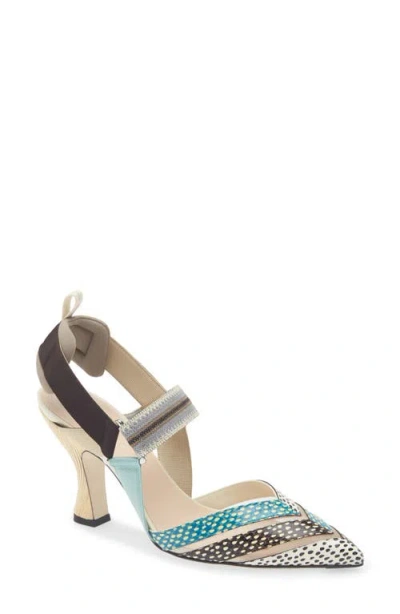 Fendi Colibri Slingback Pump In Multi