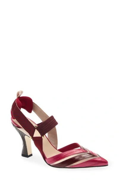 Fendi Colibri Slingback Pump In Multi