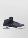 Fendi High-top Sneakers With Textured Finish And Secure Lace-up Closure In Black