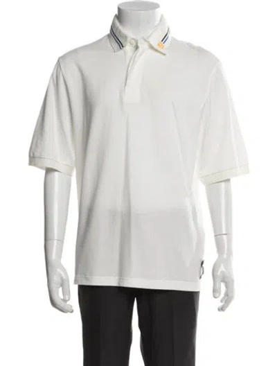 Pre-owned Fendi Collar Short Sleeve Polo Shirt In White