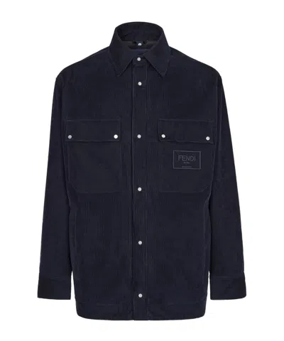 Fendi Long-sleeved Jacket In Black