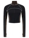 Fendi Long-sleeved Cardigan Top In Black