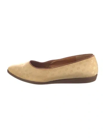 Pre-owned Fendi Colorblock Pattern Ballet Flats In Yellow