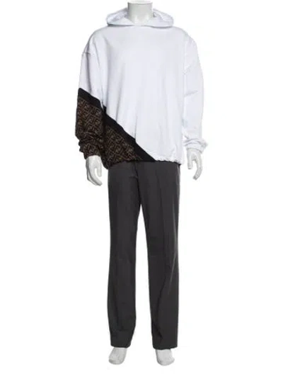 Pre-owned Fendi Colorblock Pattern Jacket In Gray