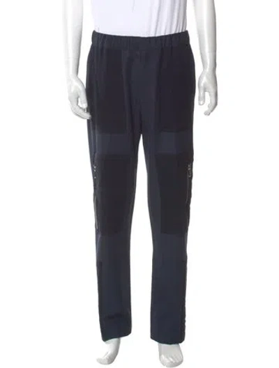 Pre-owned Fendi Colorblock Pattern Joggers In Blue