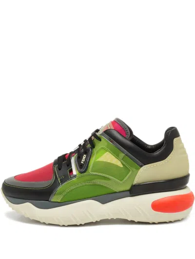 Pre-owned Fendi Colour-block Chunky Sneakers