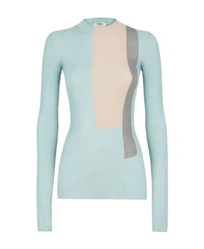 FENDI FENDI COLOR BLOCKED KNITTED TOP