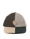 Fendi Crest Embroidered Panelled Cap In Neutrals