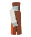 Fendi Colourblock Knitted Dress In Brown