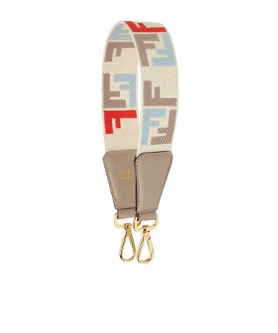 Fendi Coloured Logo Shoulder Straps In Nude