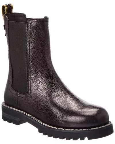 Fendi Commando Leather Boot In Black