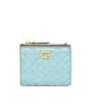 Fendi Compact Baguette Small Wallet In Blue