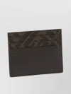 Fendi Compact Leather And Canvas Cardholder