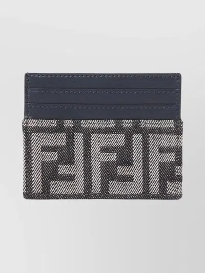 FENDI COMPACT TEXTURED CARD HOLDER PURSE