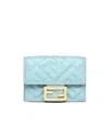 Fendi Compact Three-fold Baguette Wallet In Blue