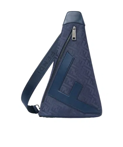 Fendi Cono Large Shoulder Bag In Blue