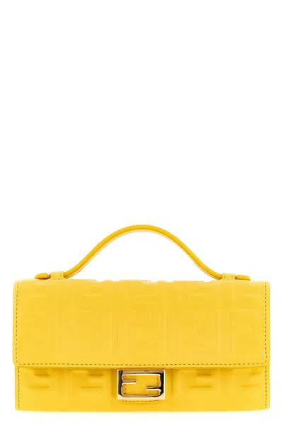 Fendi 'continental Baguette' Wallet On Chain In Yellow