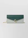 Fendi Continental Wallet Chain Strap In Green