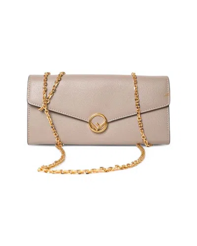 Fendi Continental Wallet Ff - Dove Grey In Neutral