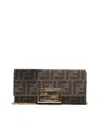 Fendi Continental With Chain In Brown