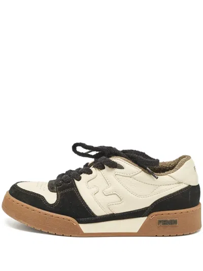 Pre-owned Fendi Contrast-panelled Sneakers