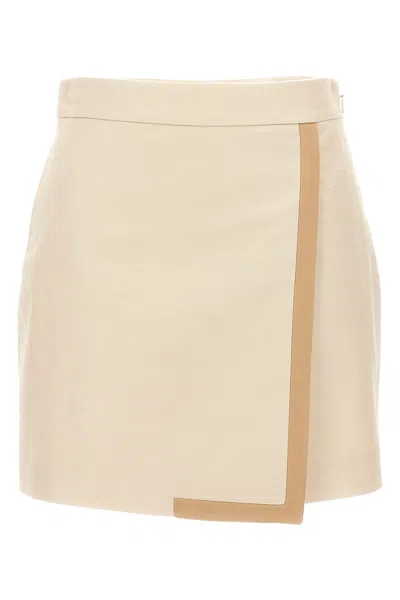 FENDI FENDI CONTRAST TRIM SKIRT