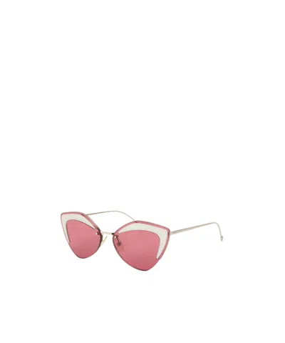 Fendi Contrast-colored Cat's Eye Sunglasses In Pink