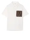 Fendi Contrasting-panel Detail Top In White